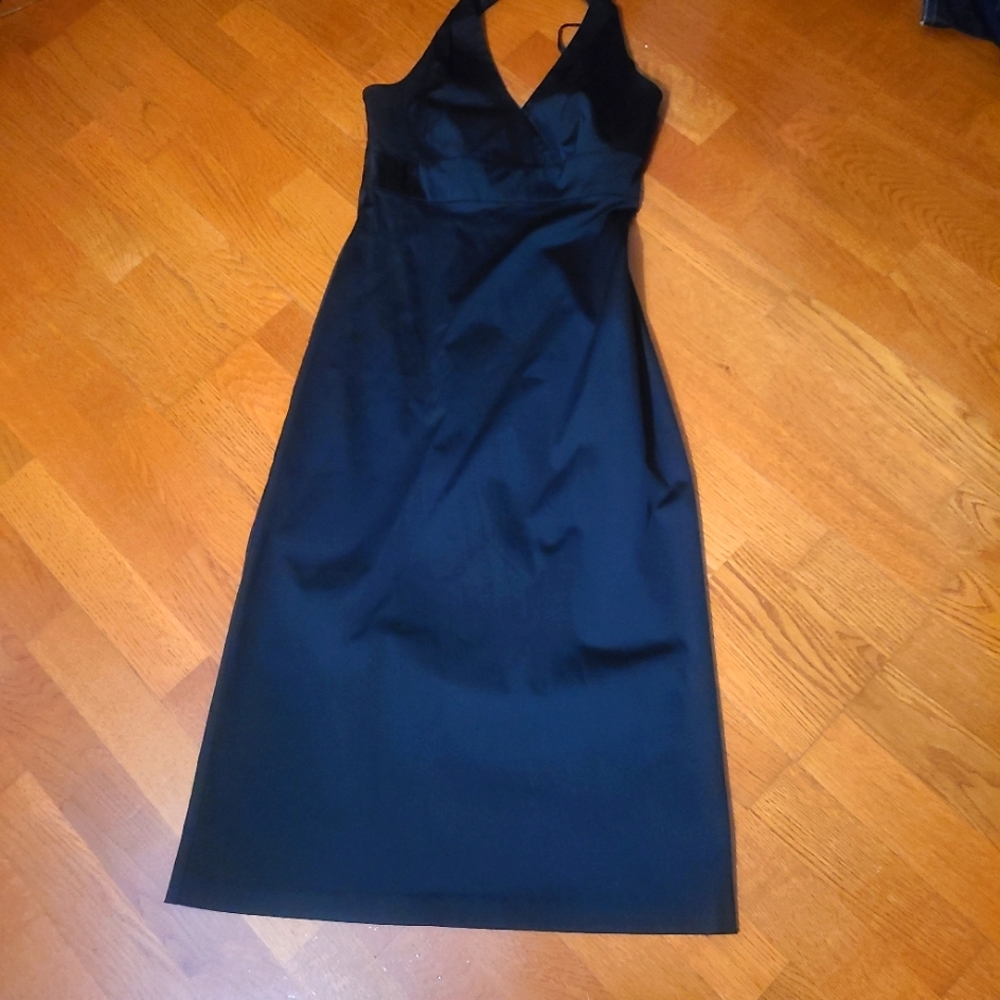 Sateen halter dress